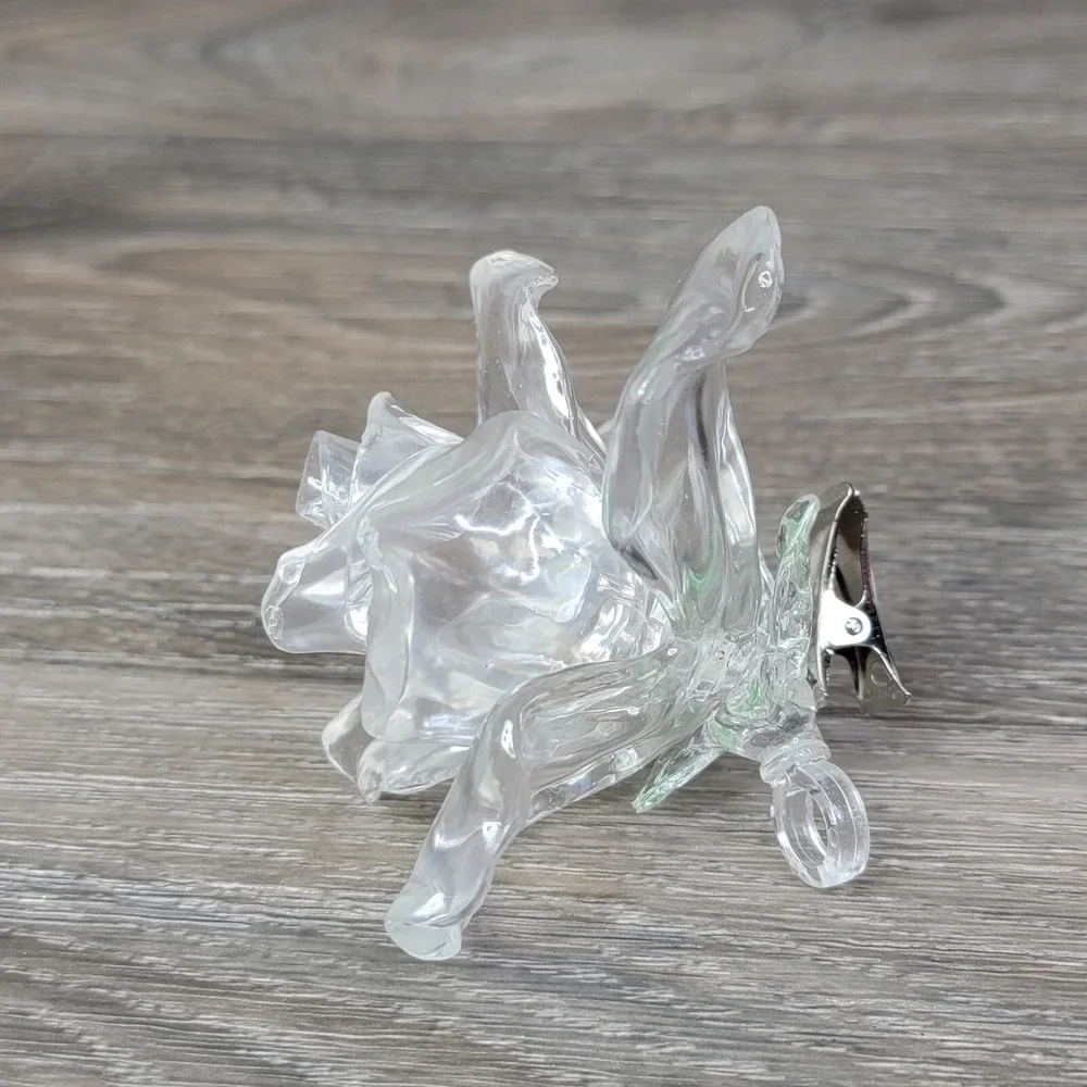 Dept 56‎ Rose Light Cover Clip On Ornament Vintage Clear Tree Flower Clip